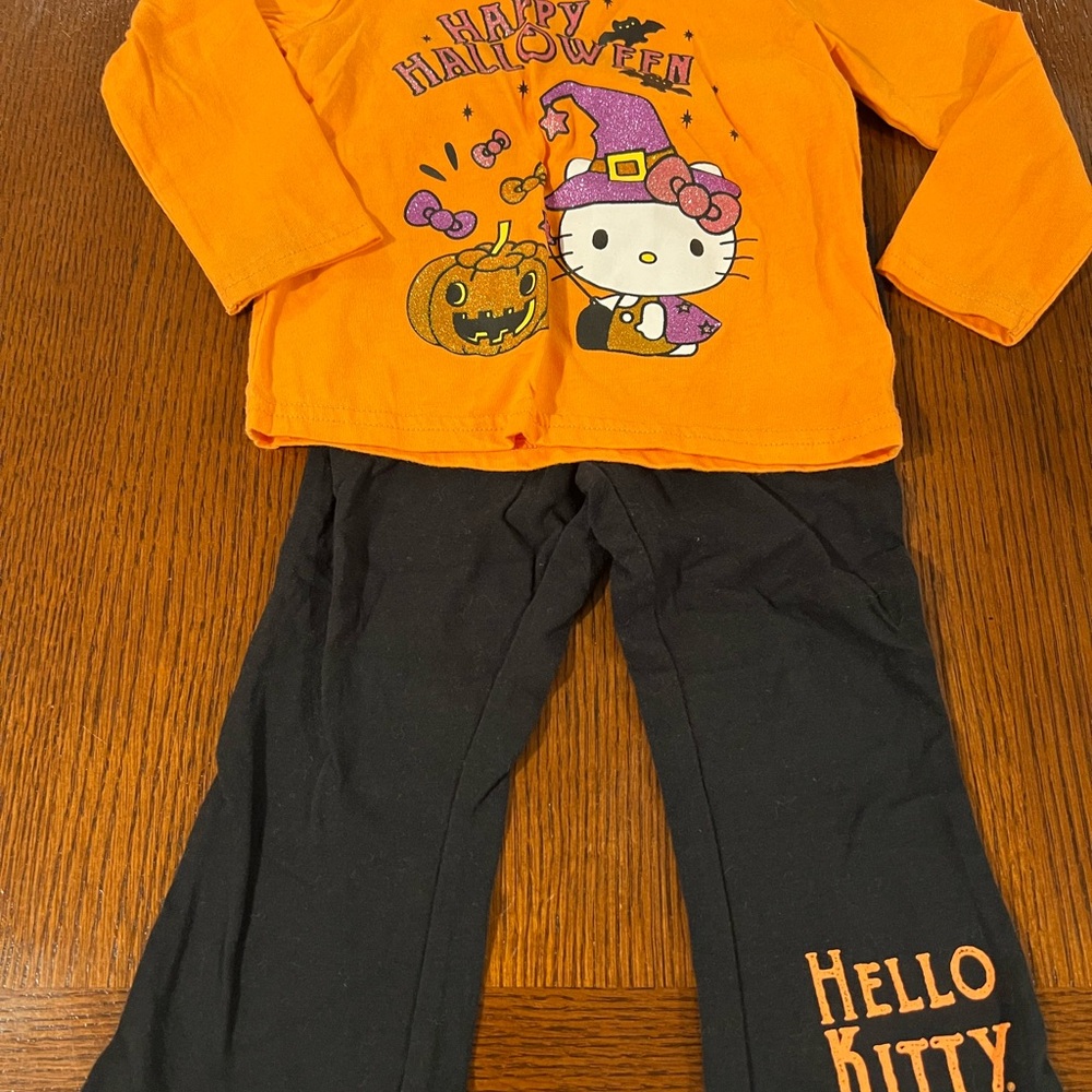 Hello Kitty Halloween Matching Set Orange and Black